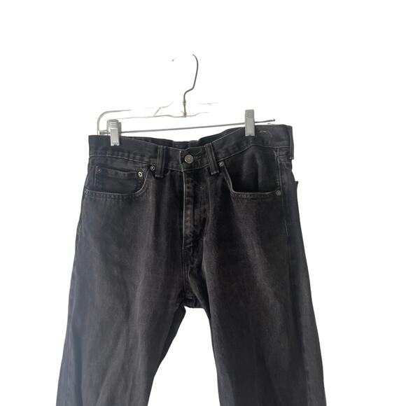 Levi's 505 Men's Size W 34 L 32 Vintage 90s 100%‎ Cotton Black Straight Jeans - Picture 3 of 9